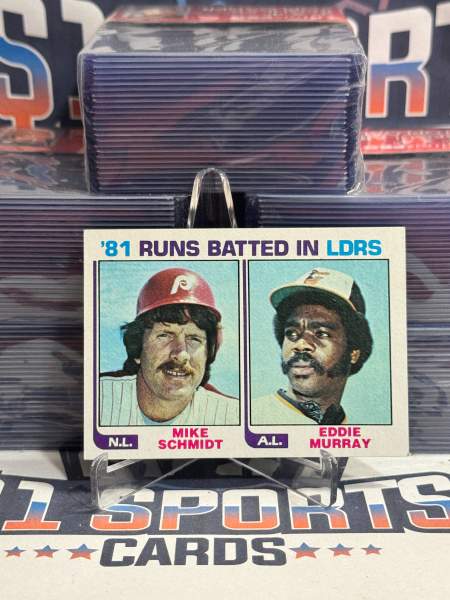 1982 Topps (RBI Leaders) Mike Schmidt, Eddie Murray #163
