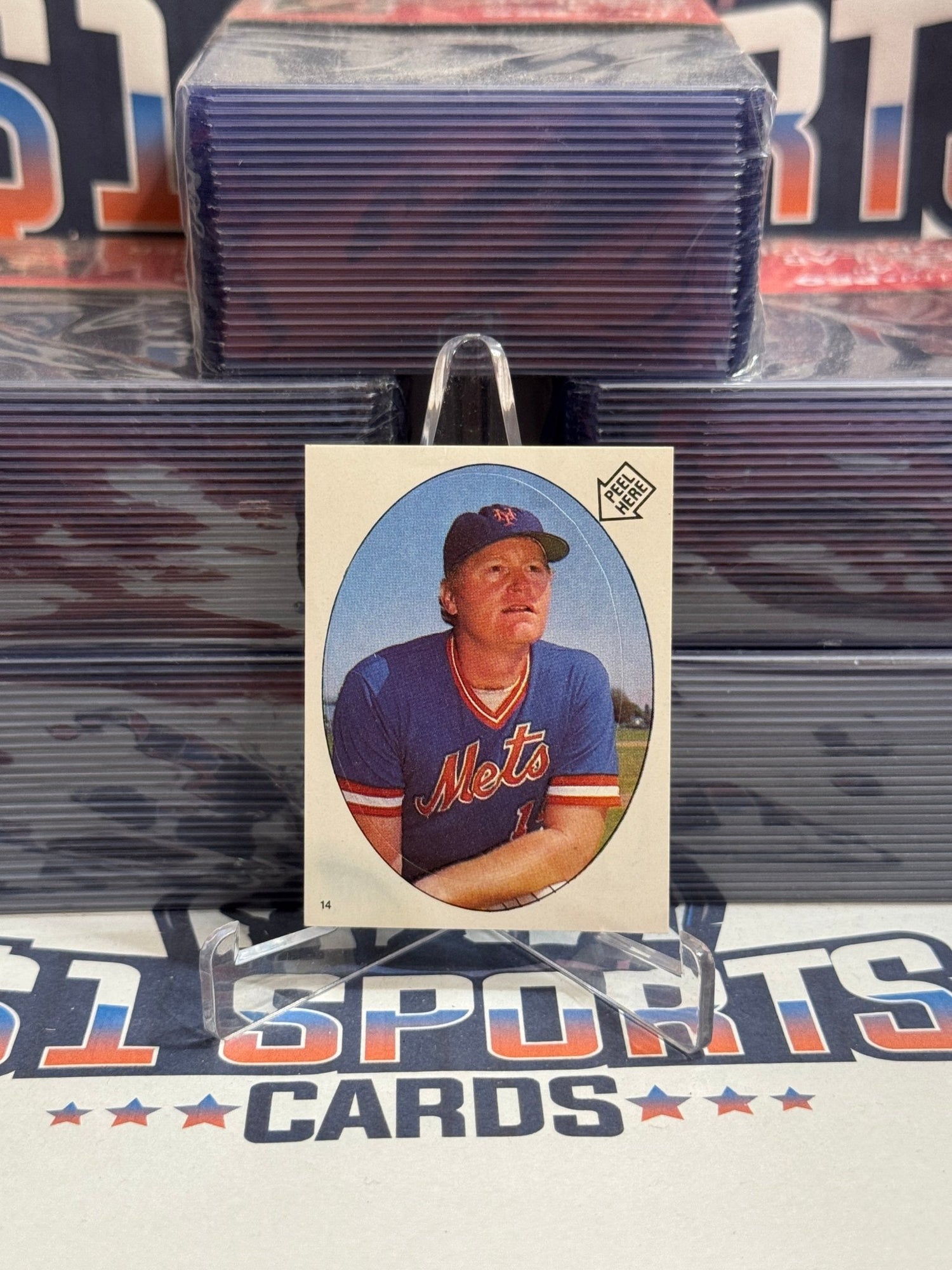 1983 Topps (Mini Sticker) Rusty Staub #14