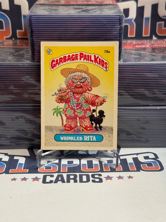 1985 Topps Garbage Pail Kids (Glossy) Wrinkled Rita #78a