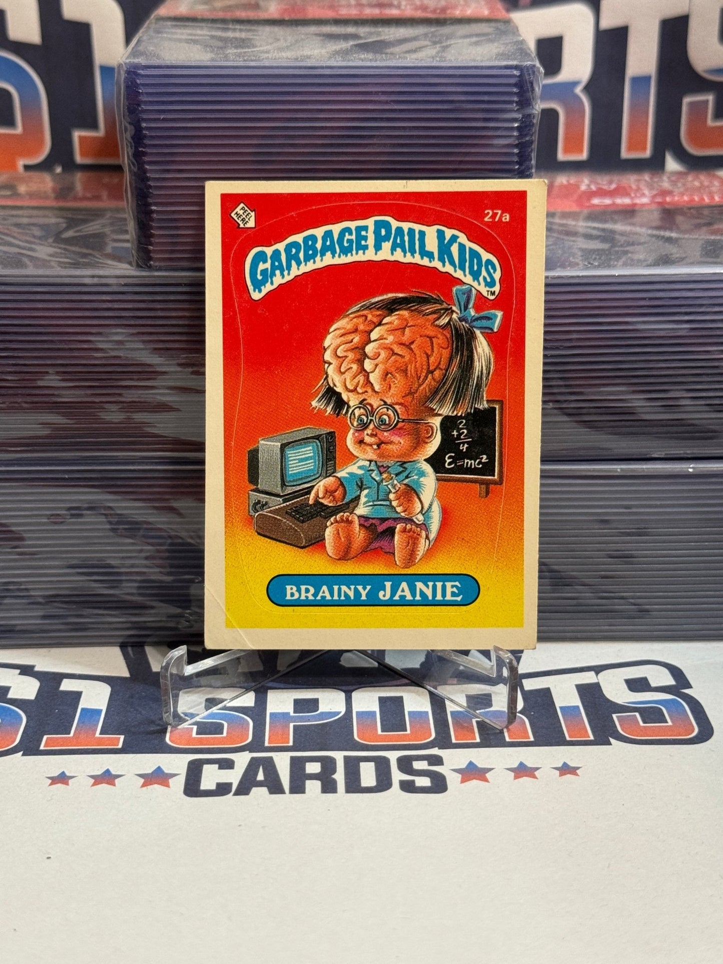 1985 Topps Garbage Pail Kids (Matte) Brainy Janie #27a