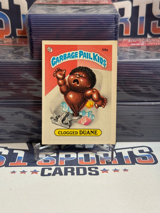 1985 Topps Garbage Pail Kids (Matte) Clogged Duane #59a