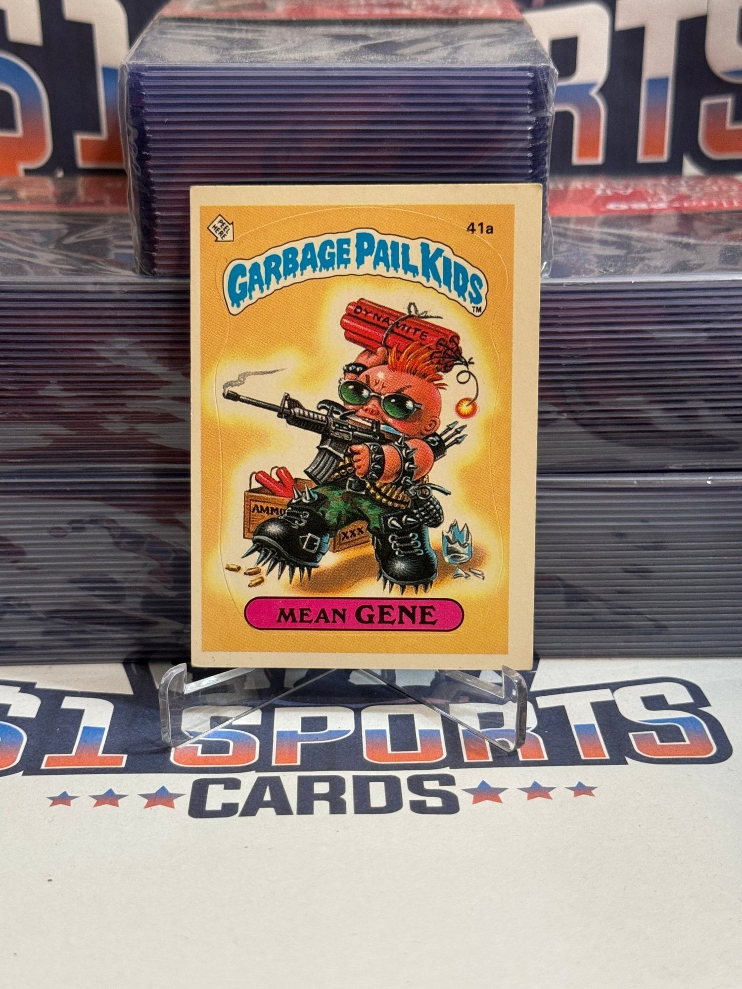 1985 Topps Garbage Pail Kids (Matte) Mean Gene #41a