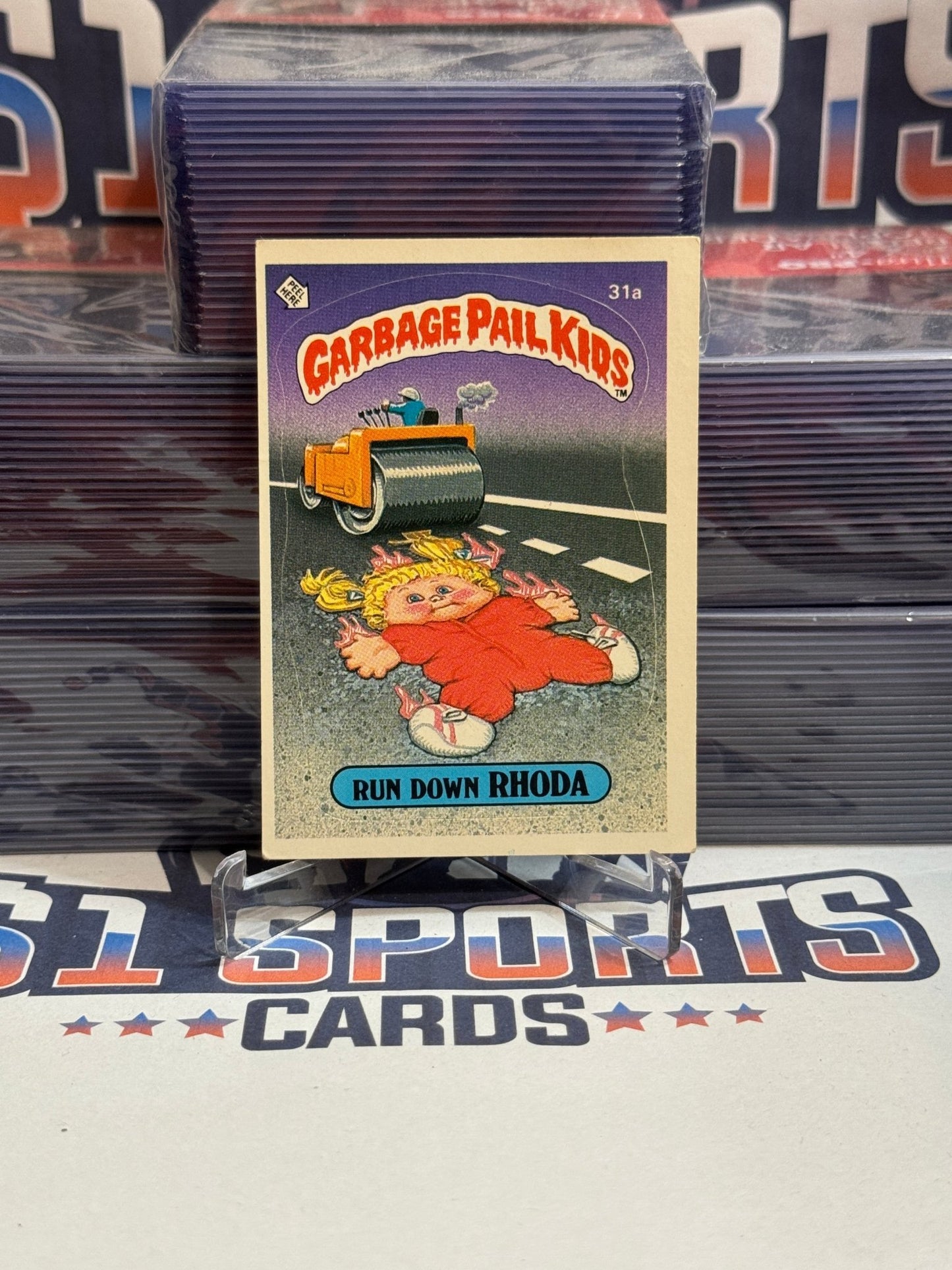 1985 Topps Garbage Pail Kids (Matte) Run Down Rhoda #31a