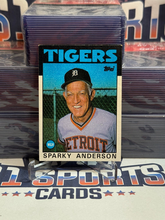 1986 Topps (Tigers Team Card) Sparky Anderson #411