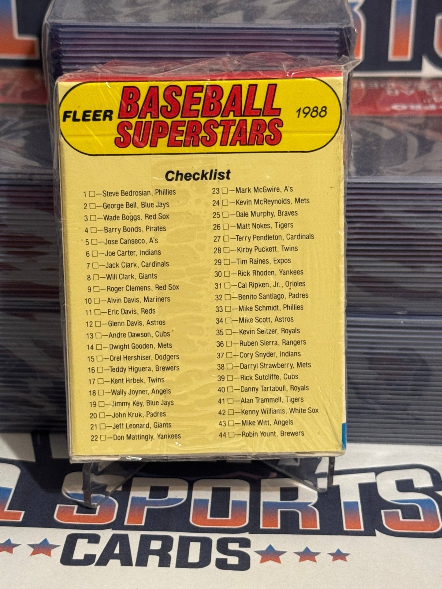 1988 Fleer Superstars MLB Baseball Trading Card Set