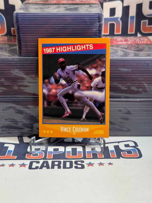 1988 Score (Highlights) Vince Coleman #652