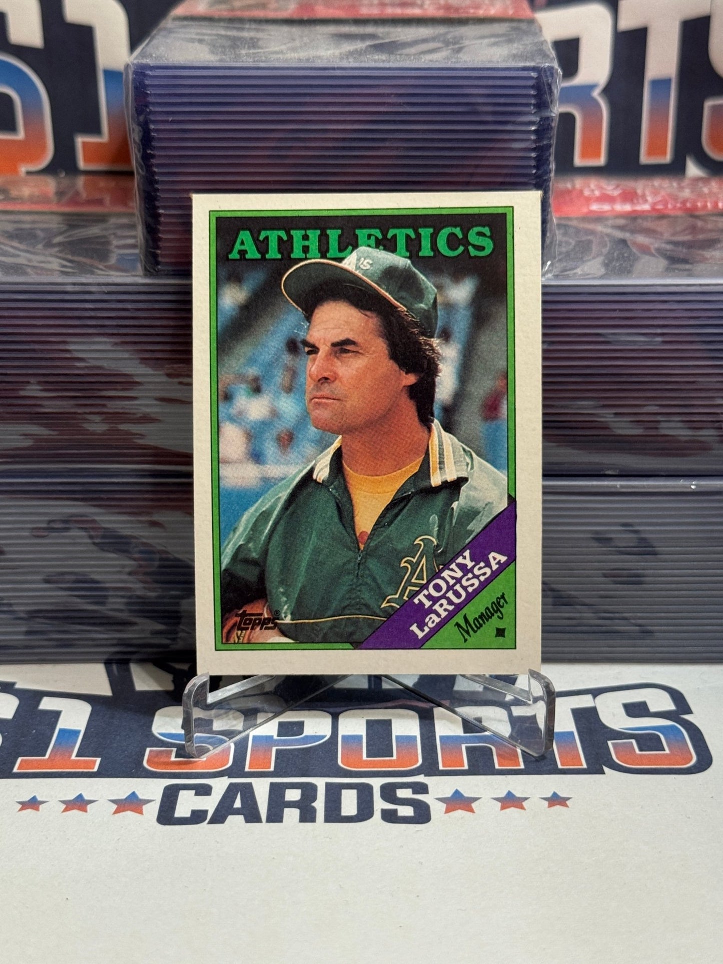1988 Topps (Athletics Team Card) Tony LaRussa #344