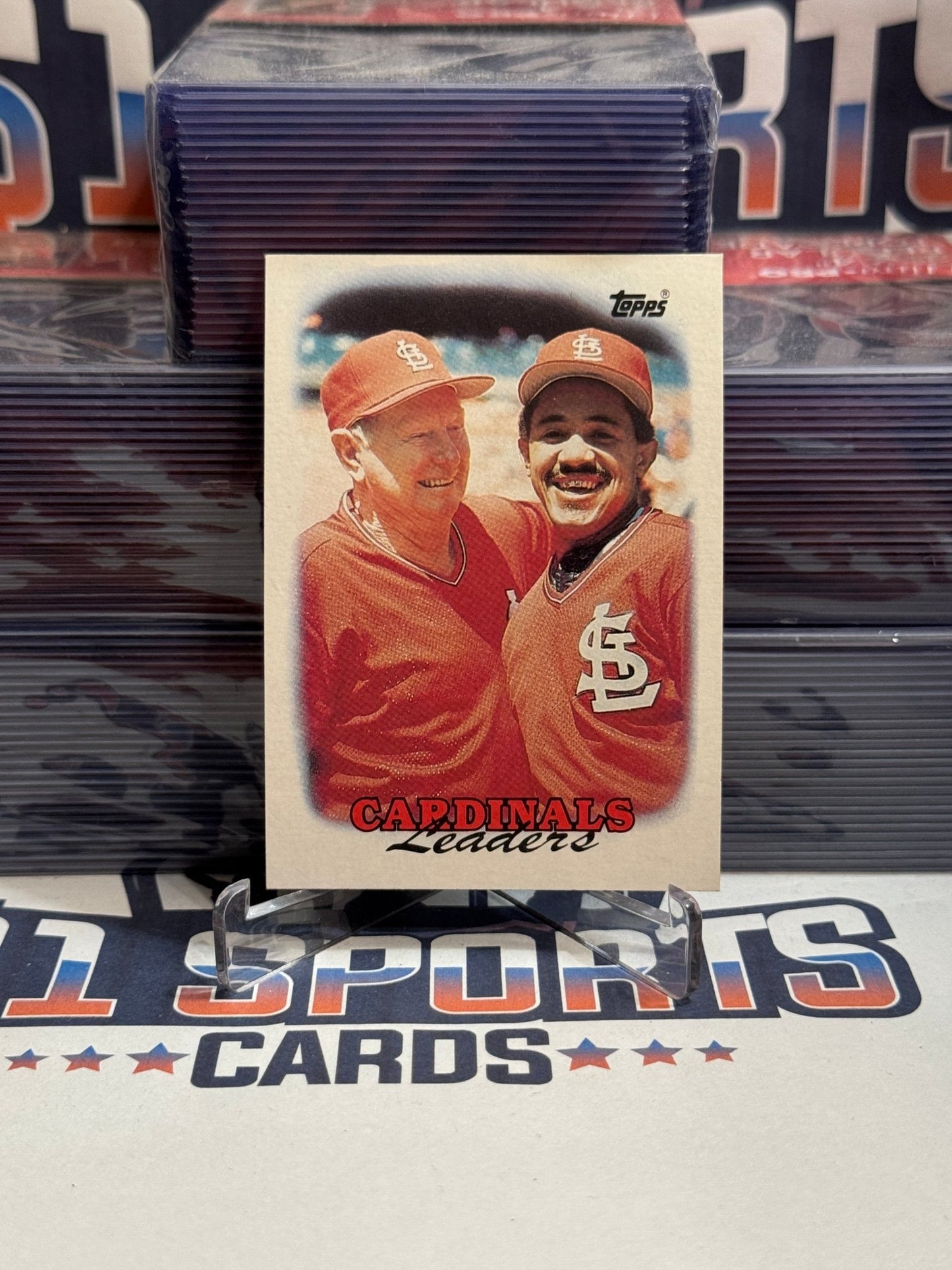 1988 Topps (Cardinals Team Card) Red Schoendienst & Tony Pena #351