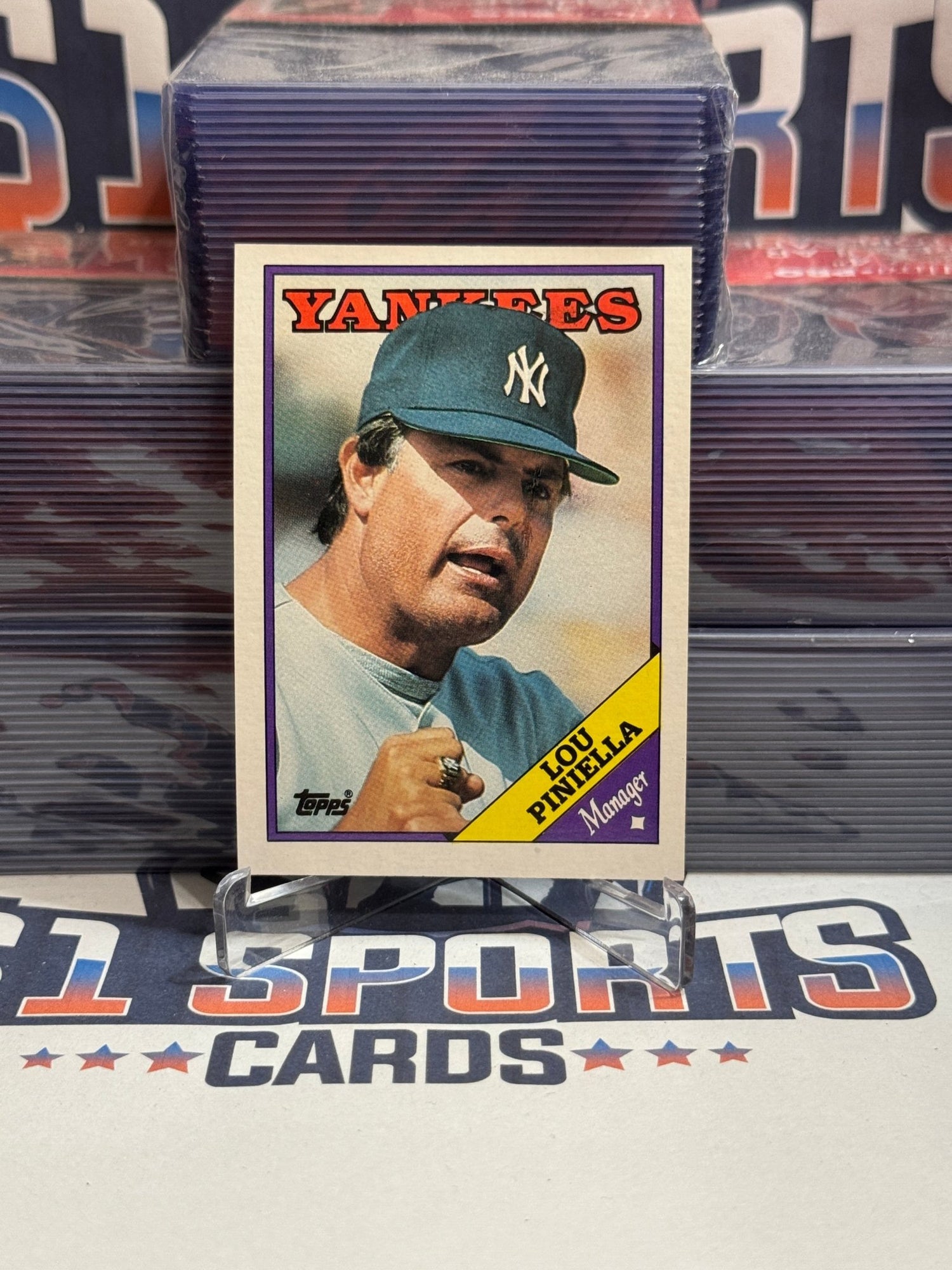 1988 Topps (Yankees Team Card) Lou Piniella #44