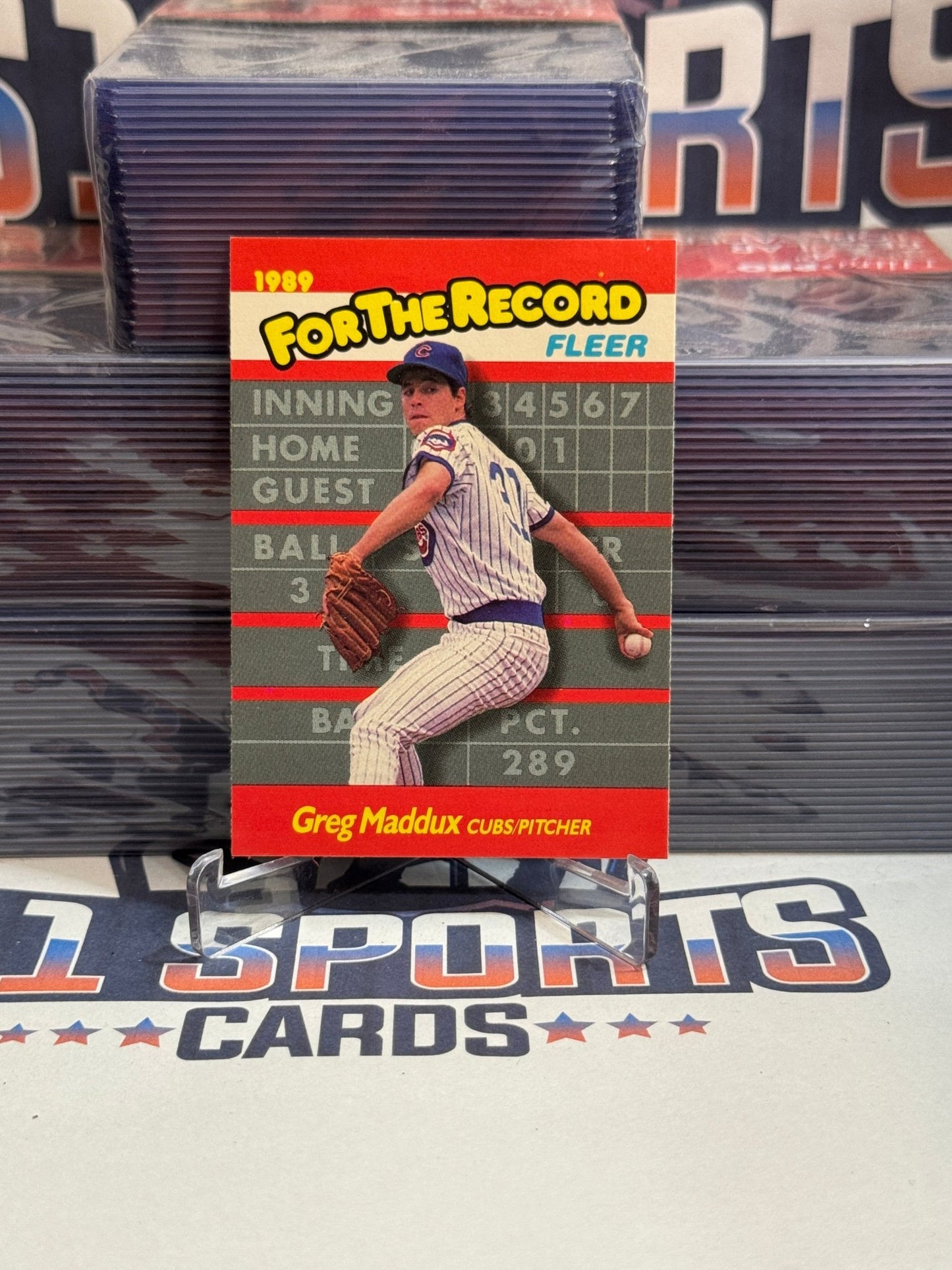 1989 Fleer (For The Record) Greg Maddux #5