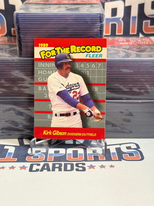 1989 Fleer (For The Record) Kirk Gibson #4