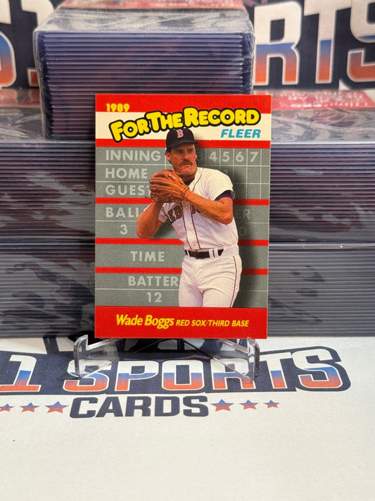 1989 Fleer (For The Record) Wade Boggs #1