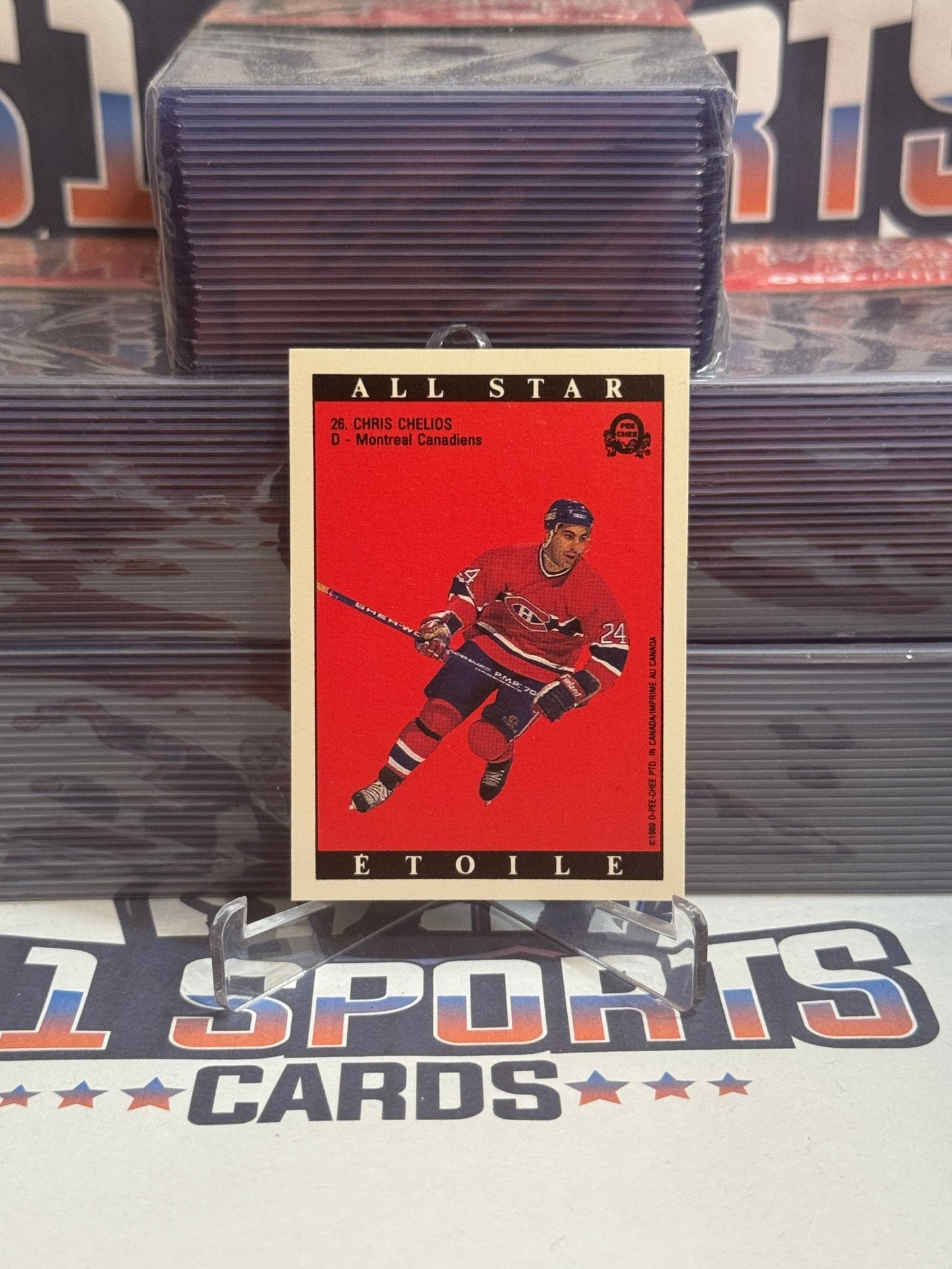 1989 O - Pee - Chee (Mini Stickers) Chris Chelios #26