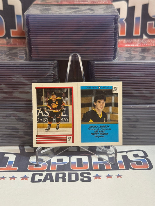 1989 O - Pee - Chee (Mini Stickers) Mario Lemieux #208