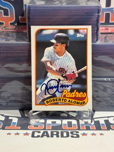 1989 Topps (Hand-Signed Auto) Roberto Alomar 206