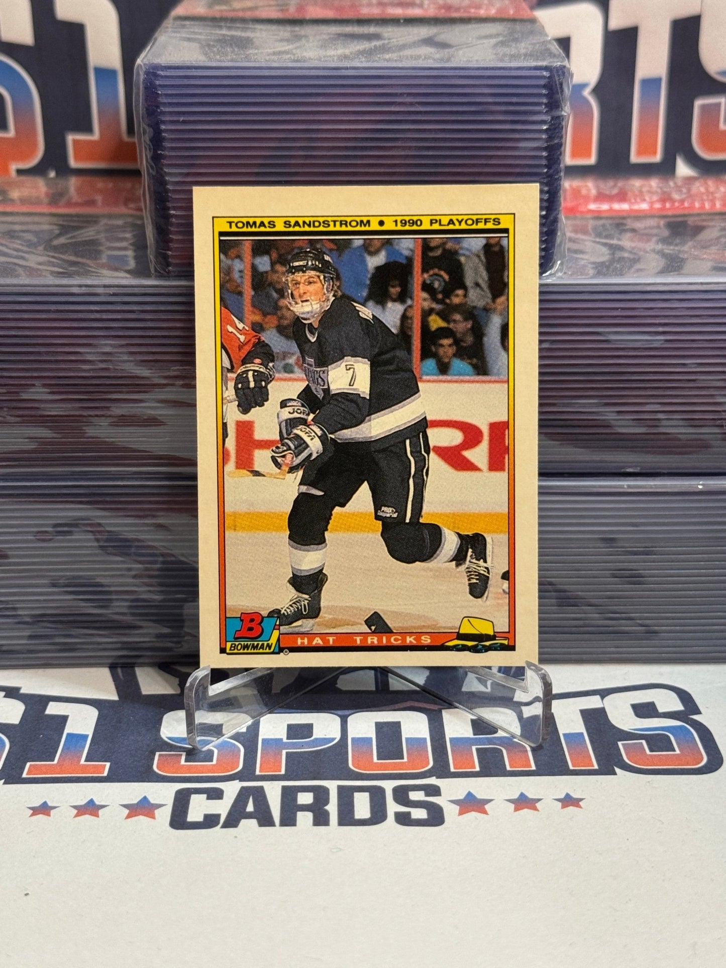 1990 Bowman (Hat Trick) Tomas Sandstrom #21