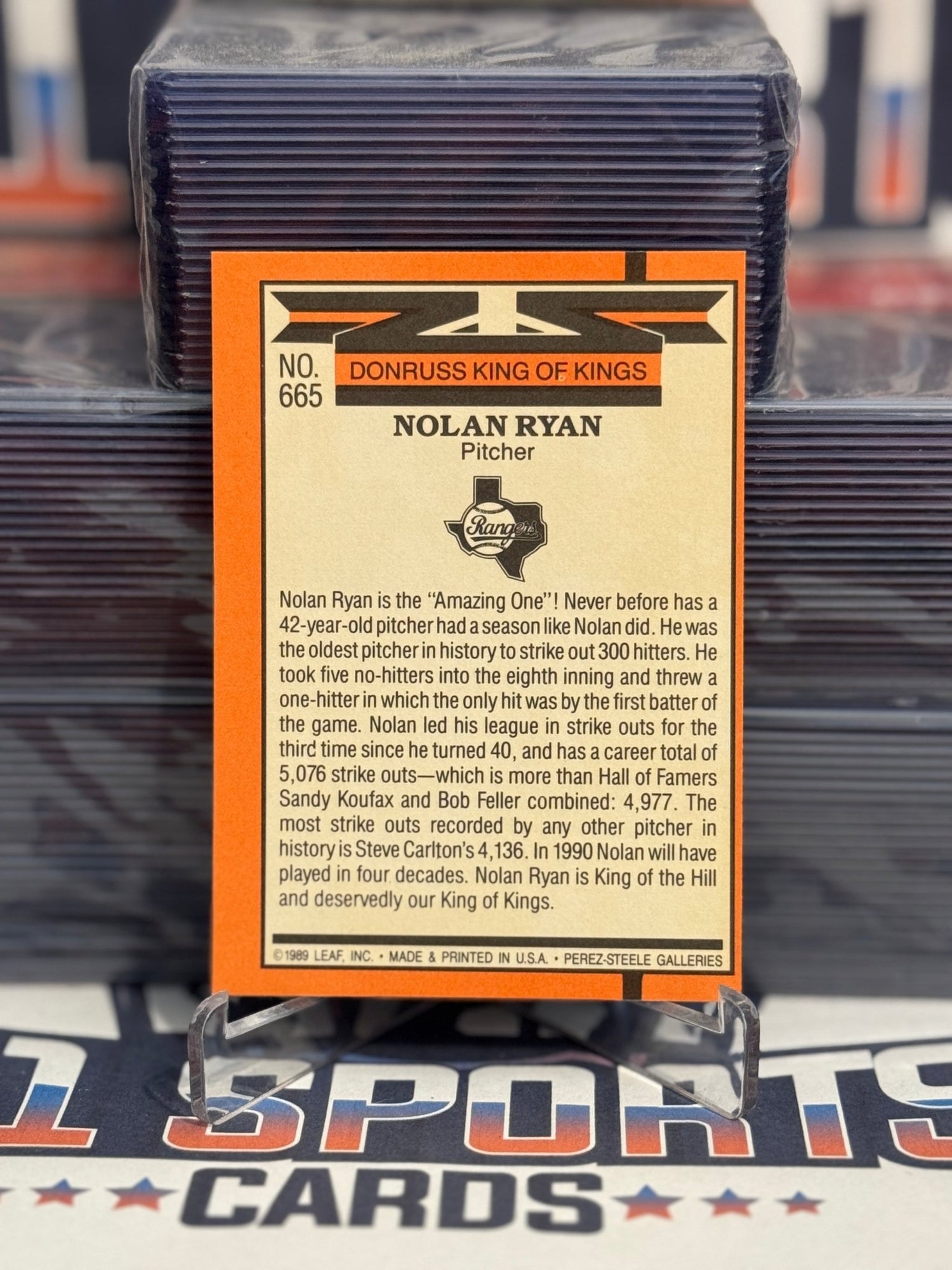 1990 Donruss (Correct - King of Kings) Nolan Ryan #665