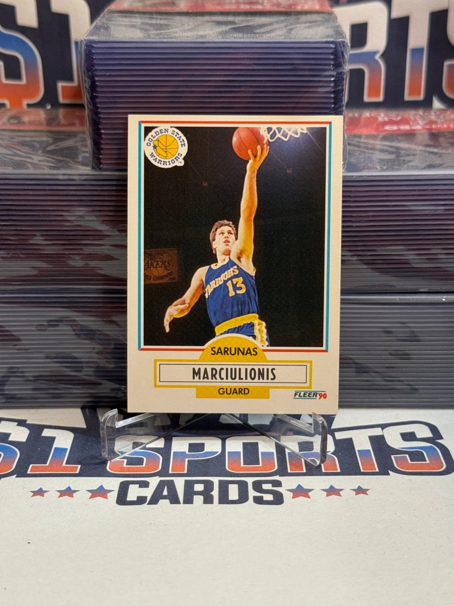 1990 Fleer Sarunas Marciulionis Rookie #65