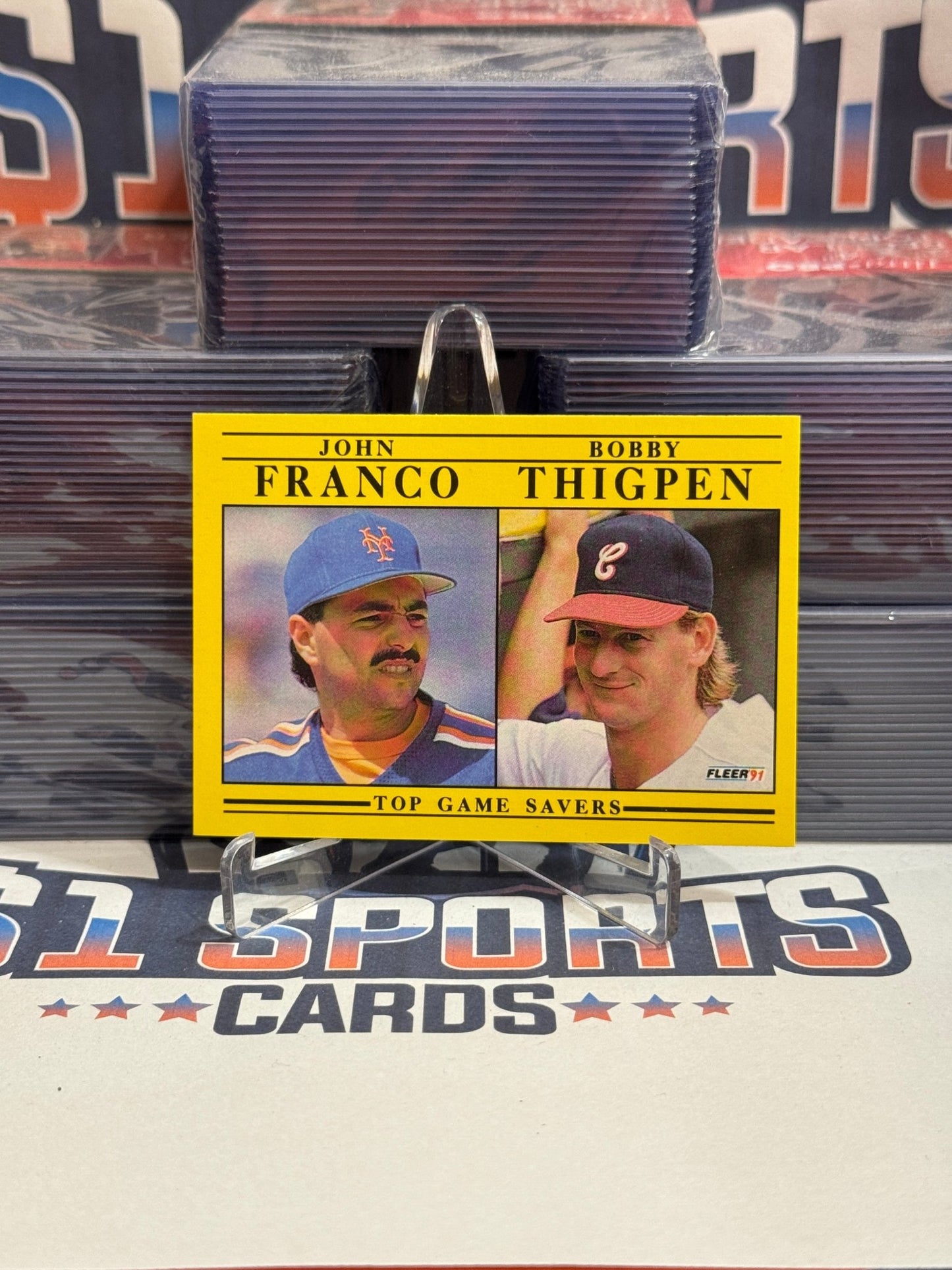 1990 Fleer (Superstar Specials) Bobby Thigpen & John Franco #712