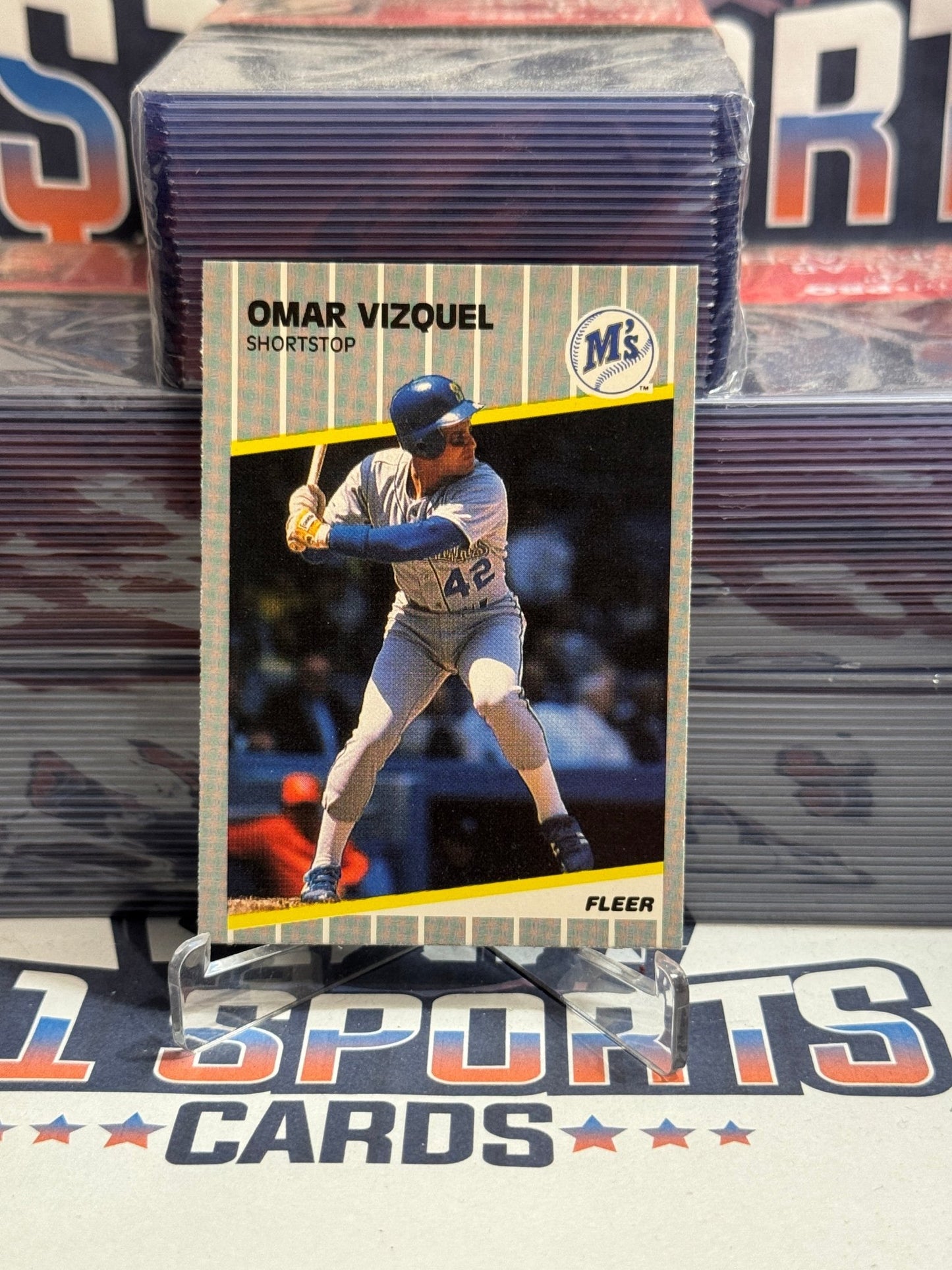 1990 Fleer Update Omar Vizquel Rookie #U - 62