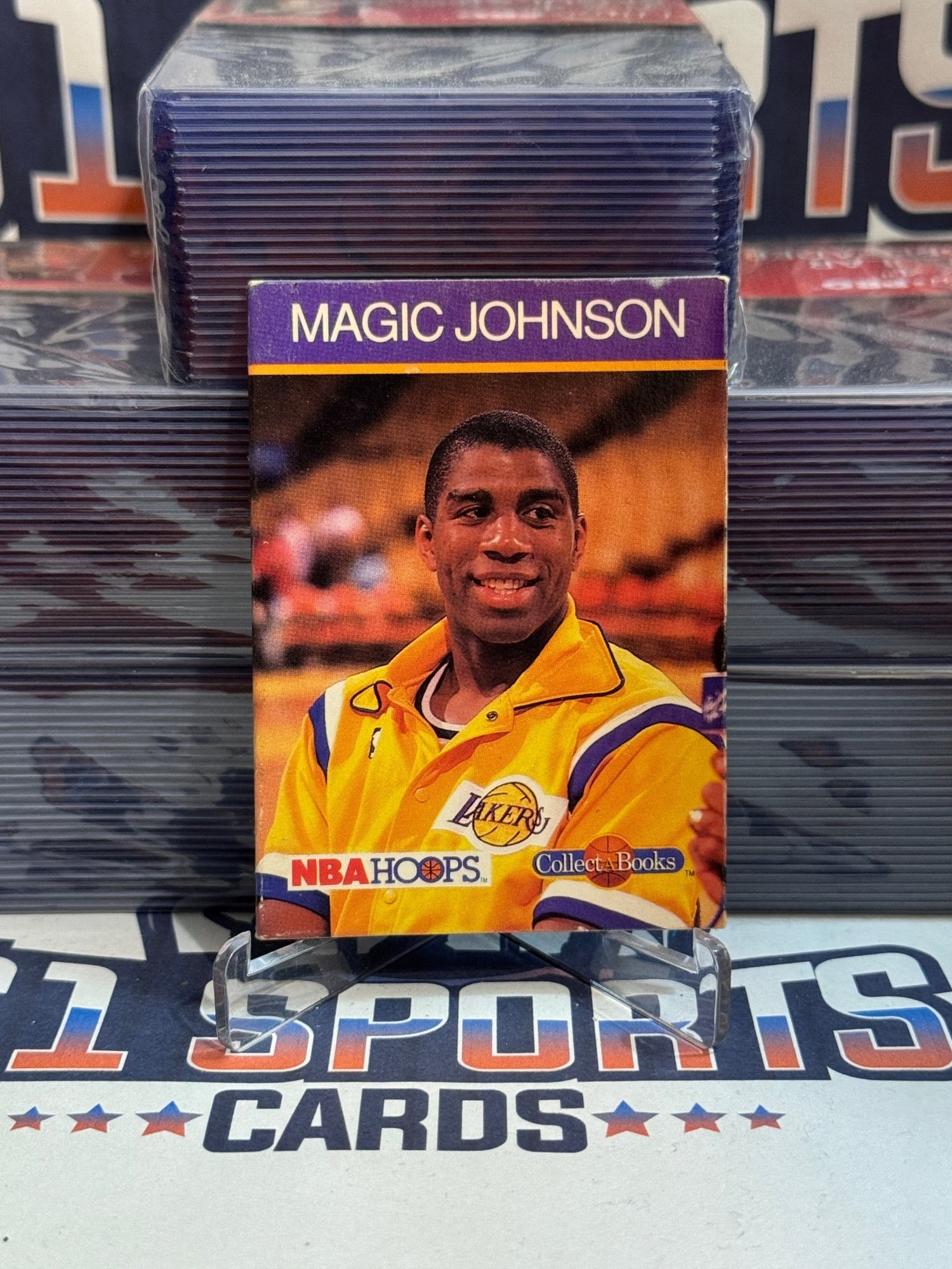 1990 NBA Hoops Collect - a - Books Magic Johnson #NNO