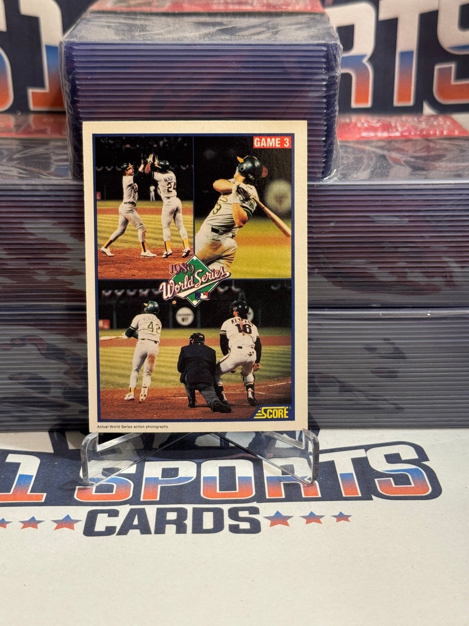 1990 Score (World Series) Mark McGwire, Jose Canseco, Rickey Henderson, Carney Lansford #702