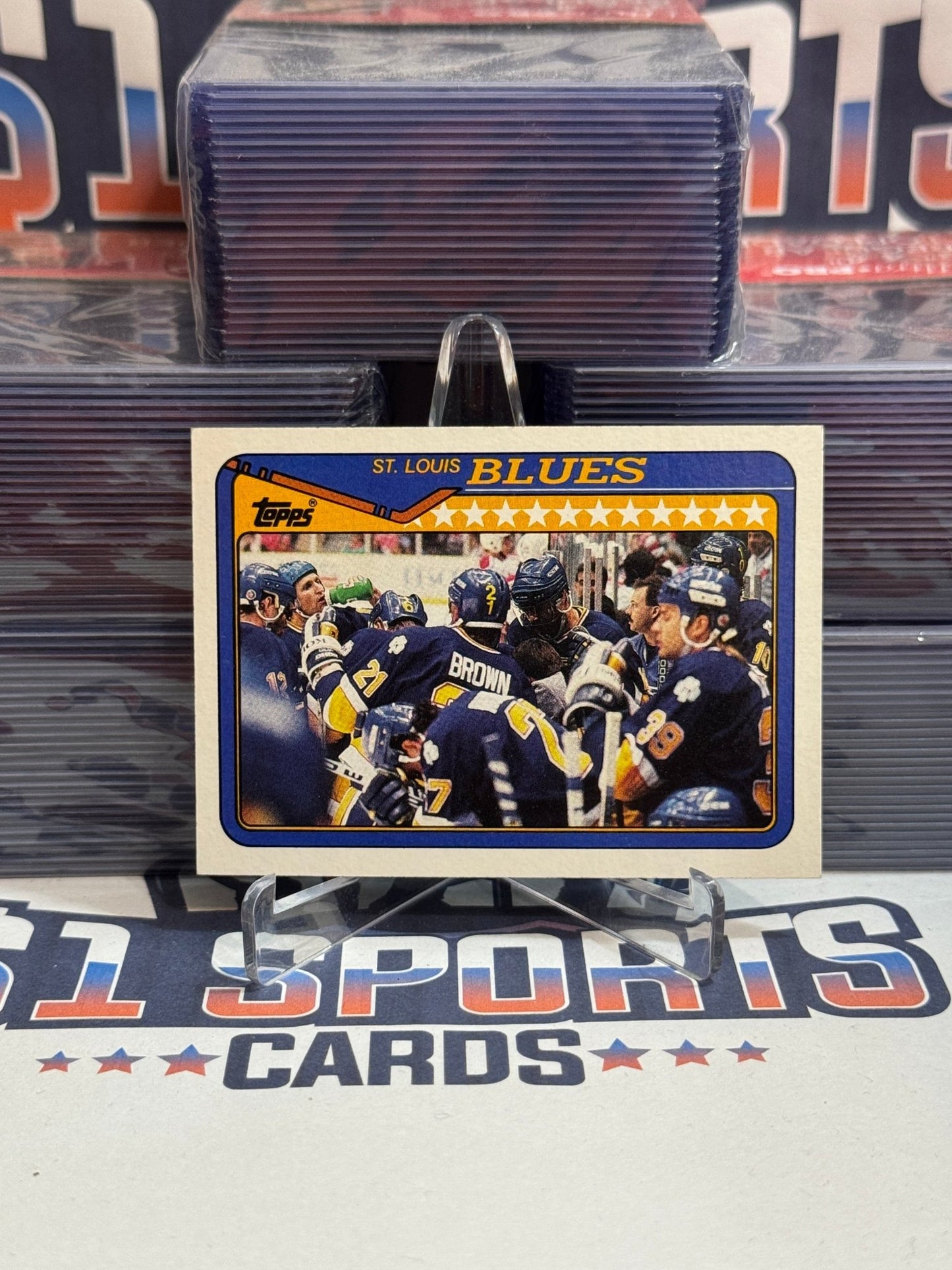 1990 Topps Blues Team Card #220