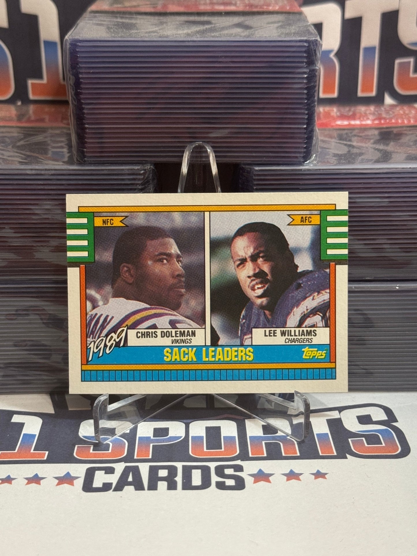 1990 Topps (Sack Leaders) Chris Doleman & Lee Williams #193