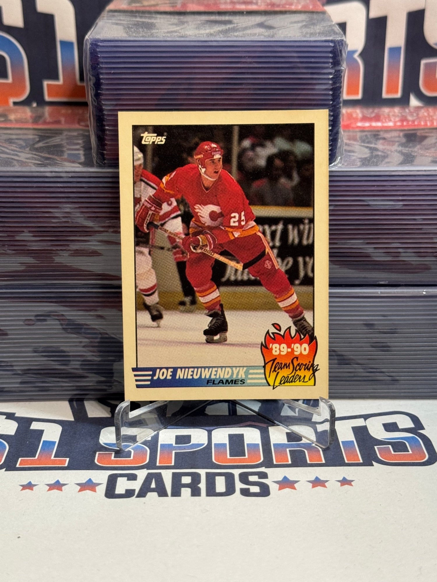 1990 Topps (Team Scoring Leaders) Joe Nieuwendyk #8