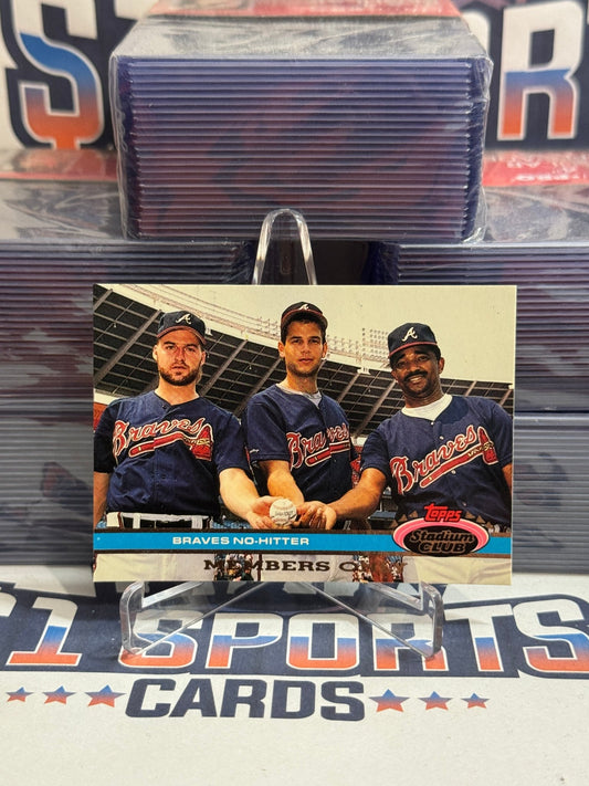 1991 Topps Stadium Club (Members Only, No - Hitter) Kent Mercker, Mark Wohlers, Alejandro Pena #NNO