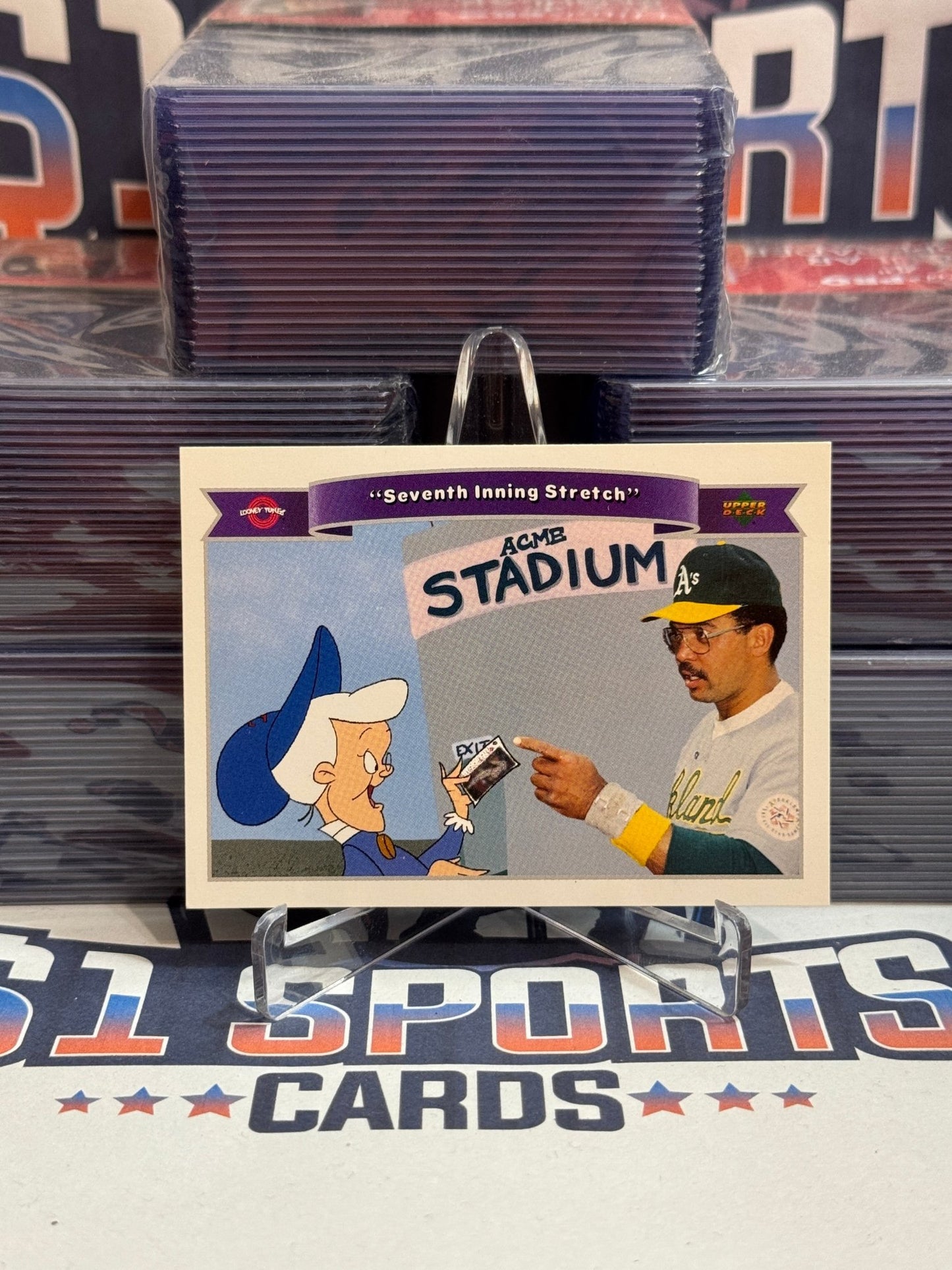 1991 Upper Deck Looney Tunes Comic Ball Nolan Ryan & Reggie Jackson #172