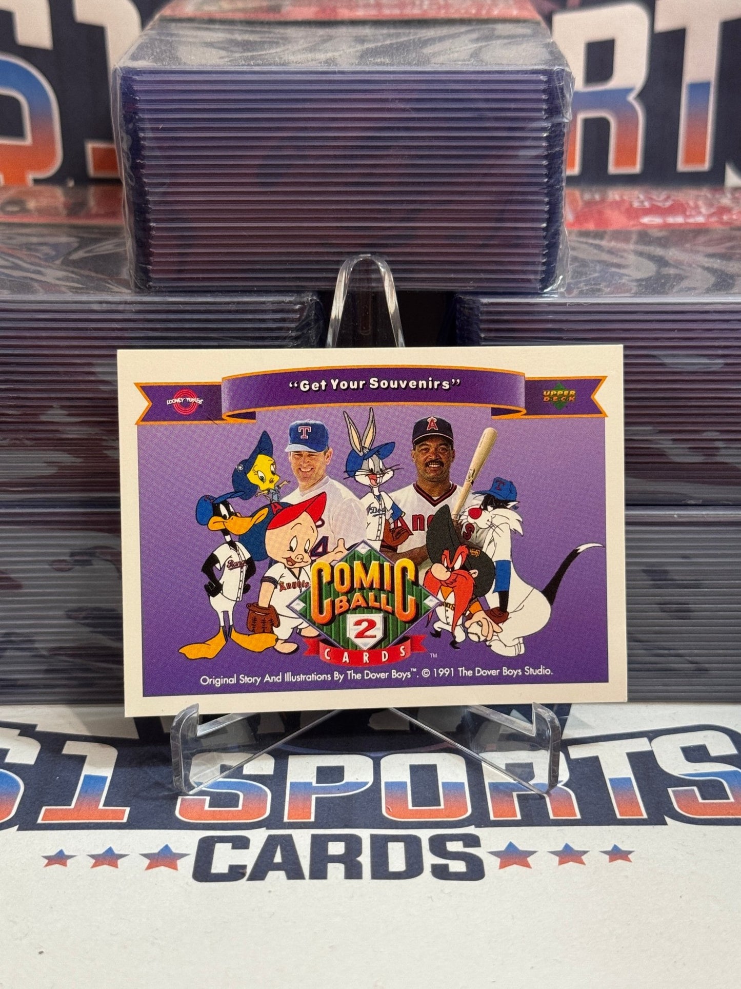 1991 Upper Deck Looney Tunes Comic Ball Nolan Ryan & Reggie Jackson #197