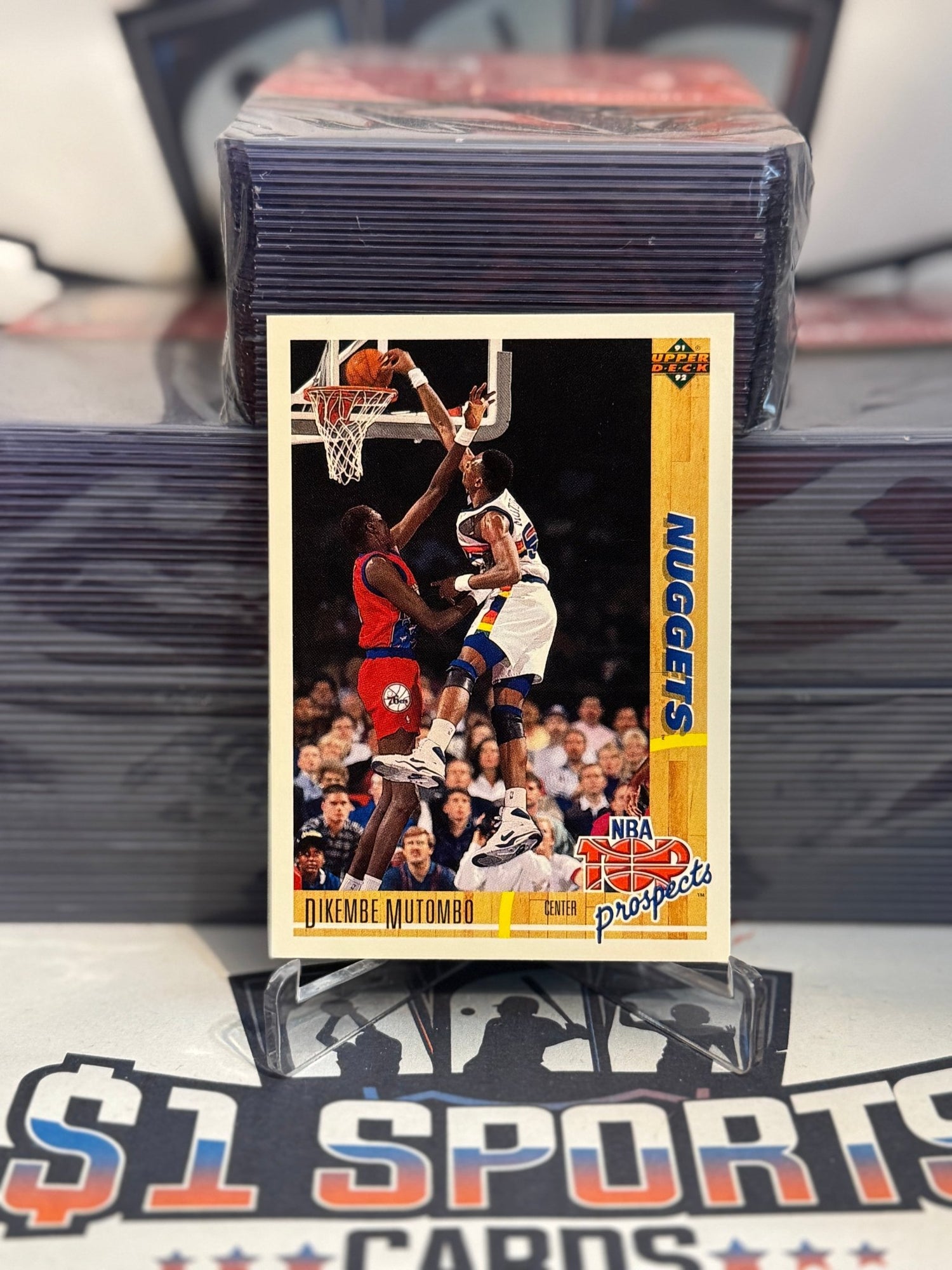 1991 Upper Deck (NBA Top Prospects) Dikembe Mutombo Rookie #446