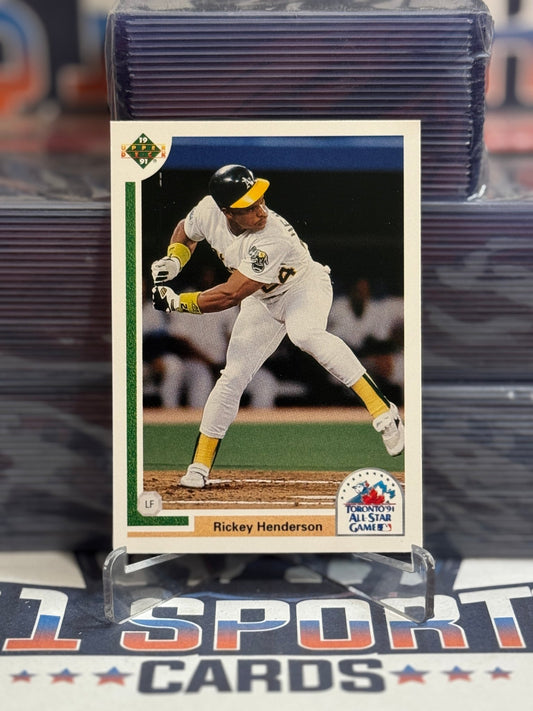 1991 Upper Deck (Toronto All - Star Game) Rickey Henderson 86F
