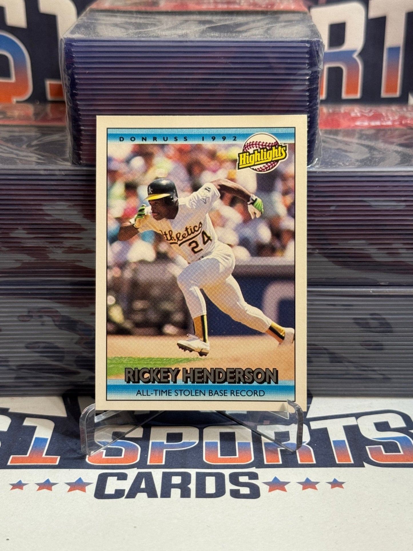 1992 Donruss (Highlights) Rickey Henderson #215