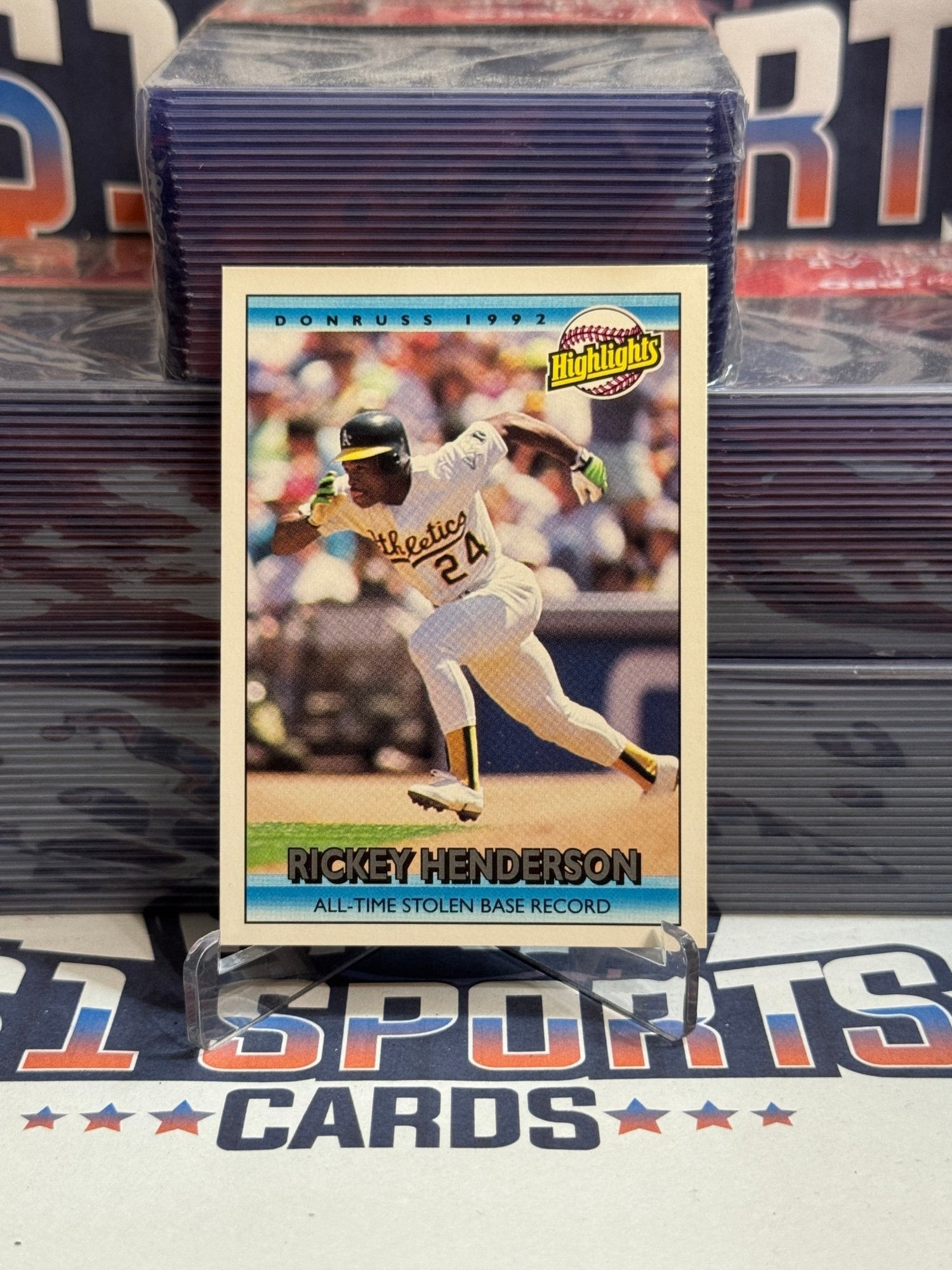 1992 Donruss (Highlights) Rickey Henderson #215