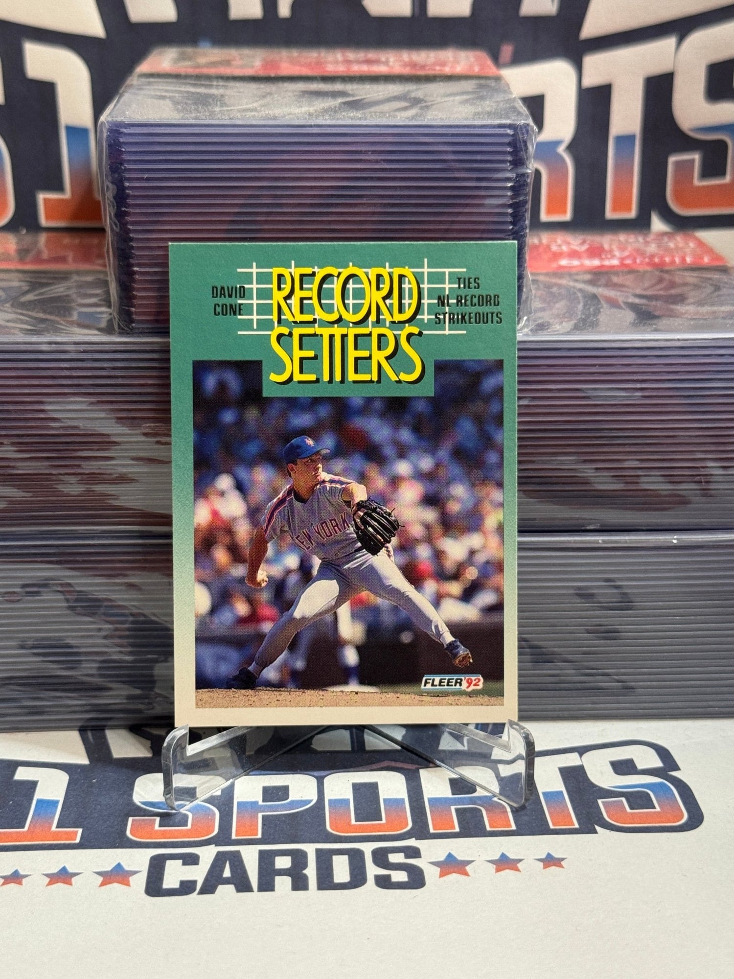 1992 Fleer (Record Setters) David Cone #687