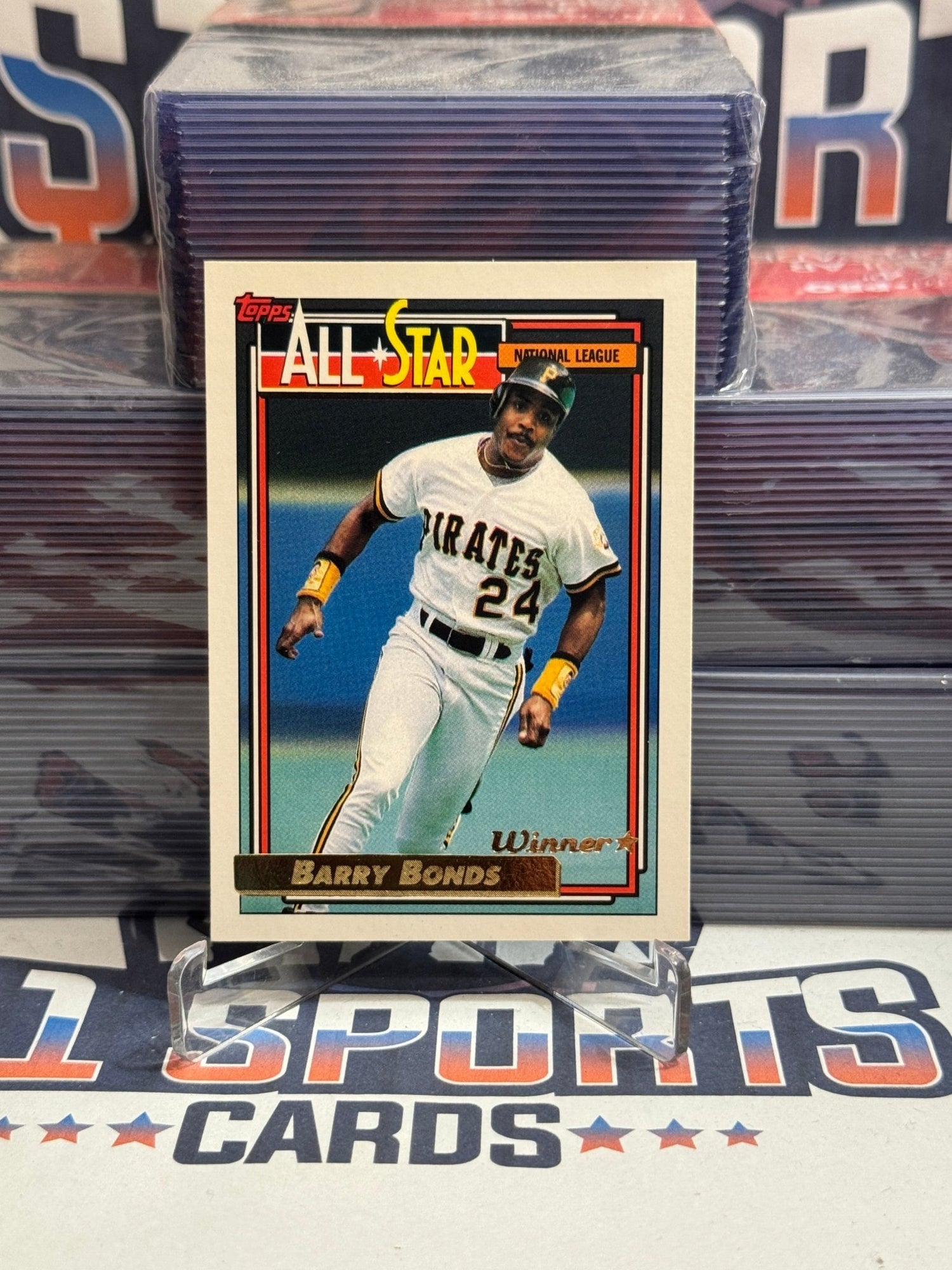 1992 Topps (Gold Winner, All - Star) Barry Bonds #390