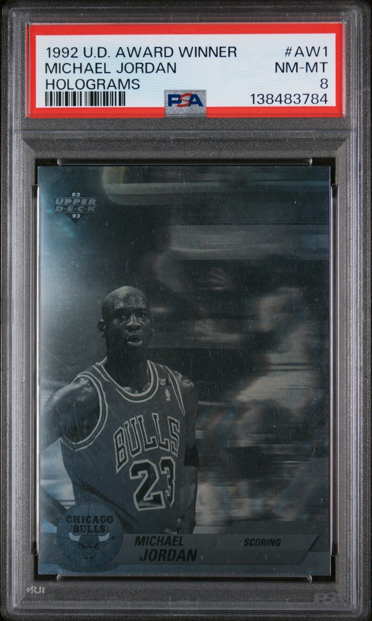 1992 Upper Deck (Award Winner Holo) Michael Jordan AW1 - PSA 8