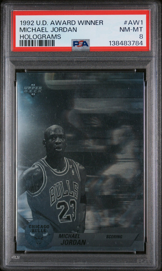 1992 Upper Deck (Award Winner Holo) Michael Jordan AW1 - PSA 8