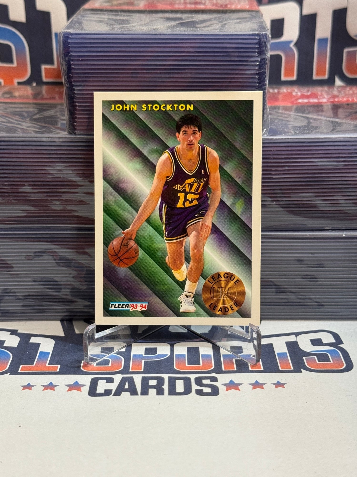 1993 Fleer (League Leader) John Stockton #228