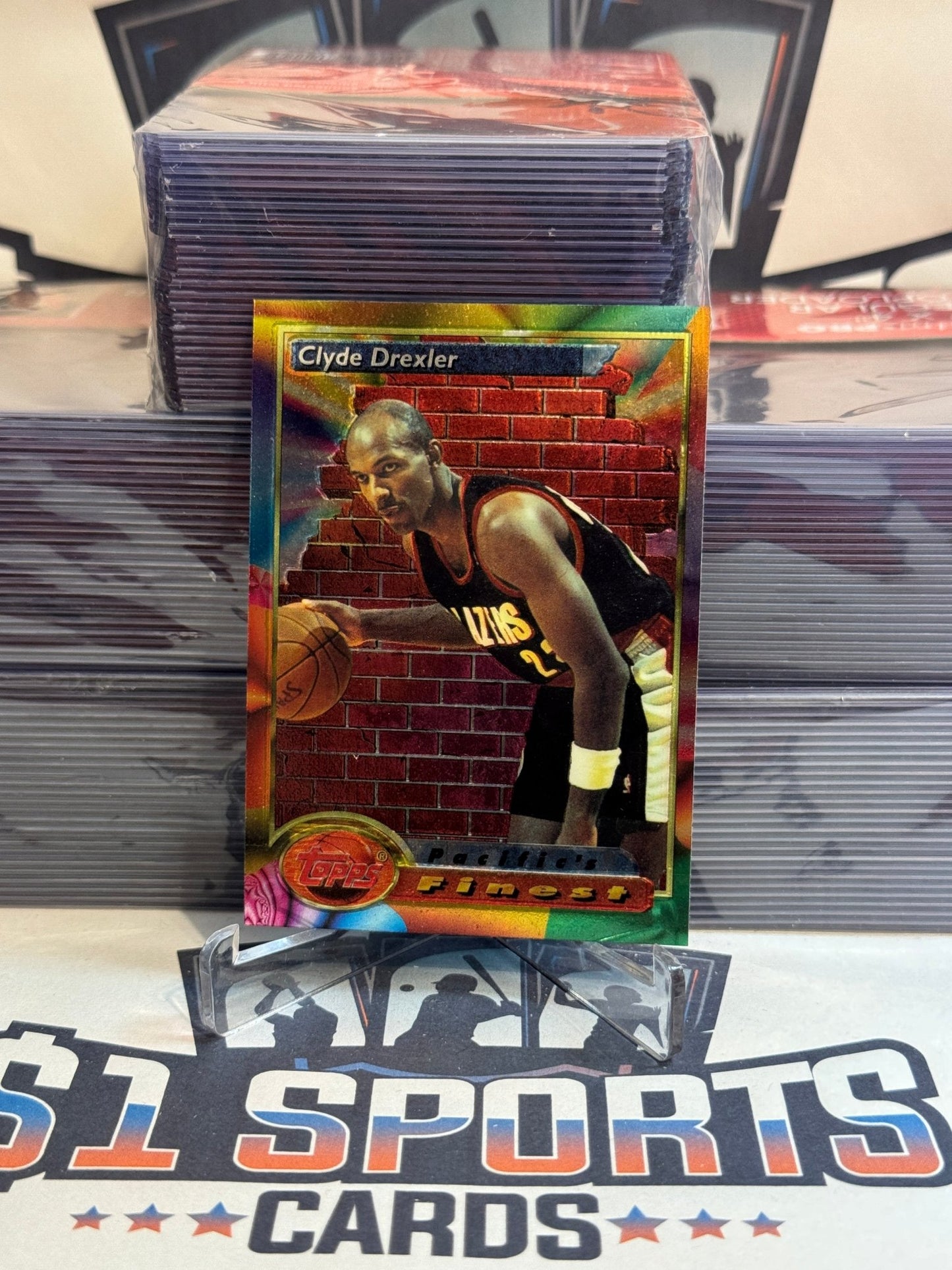 1993 Topps Finest Clyde Drexler #129