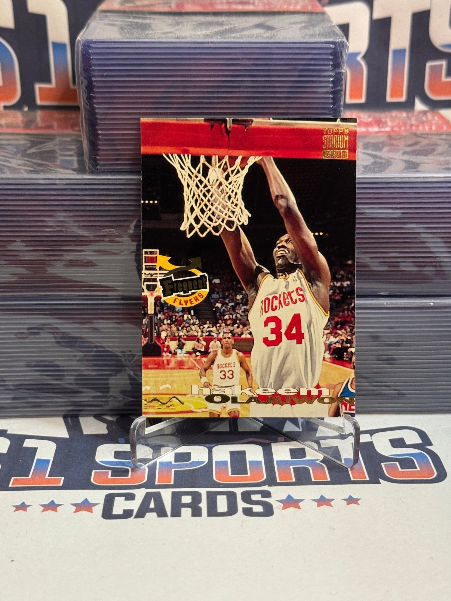 1993 Topps Stadium Club (Frequent Flyers) Hakeem Olajuwon #348