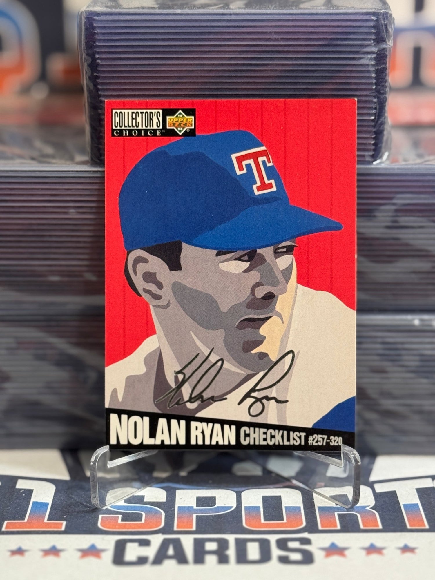 1993 Upper Deck Collector's Choice (Silver Signature, Checklist) Nolan Ryan 320