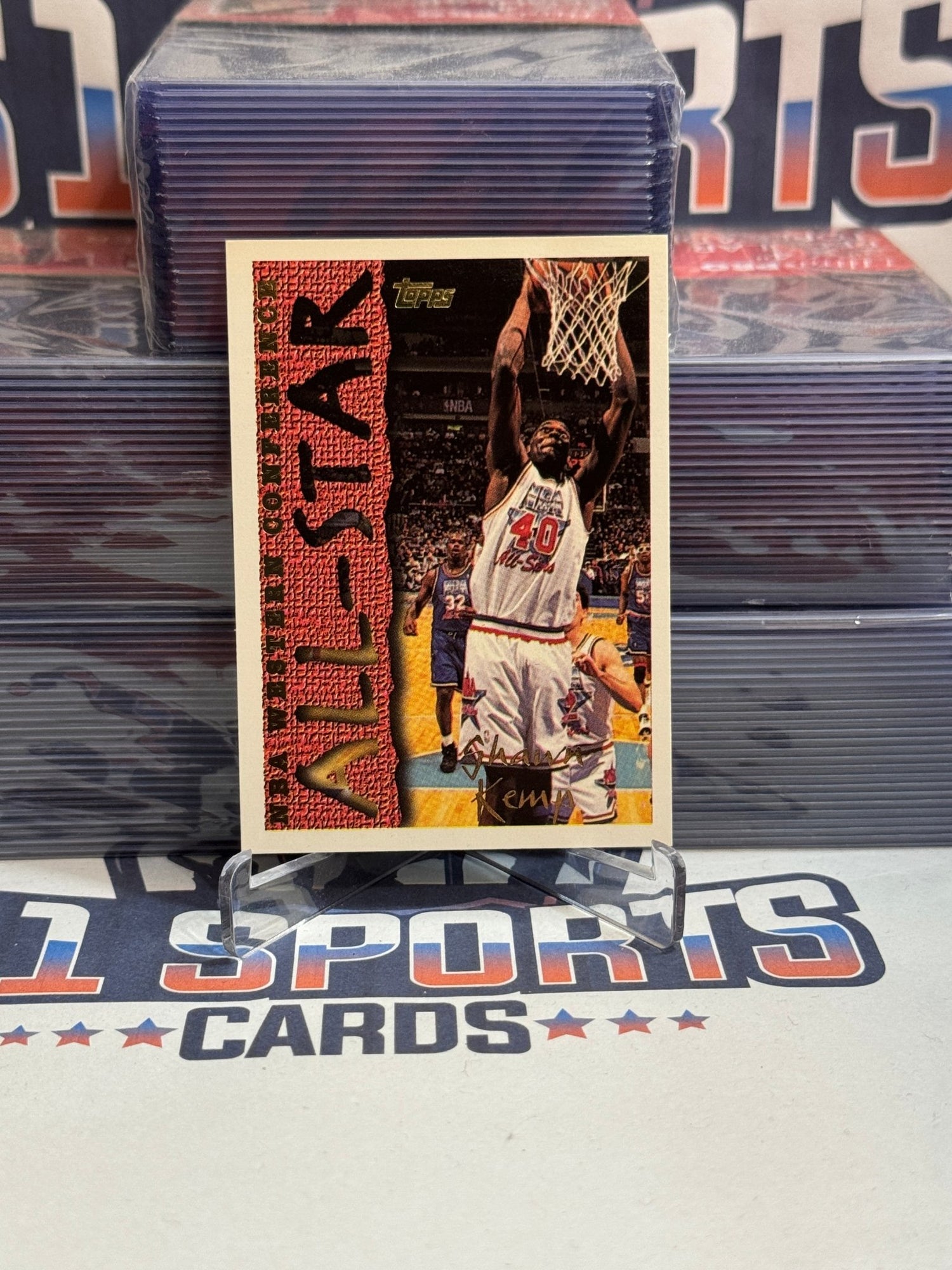 1994 Topps (All - Star, Shaquille O'Neal Pictured) Shawn Kemp #186