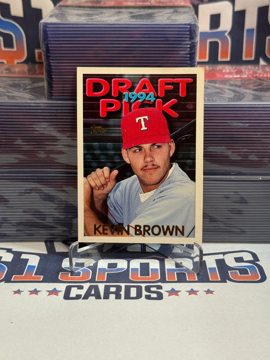 1995 Topps (Draft Pick) Kevin Brown Rookie #456