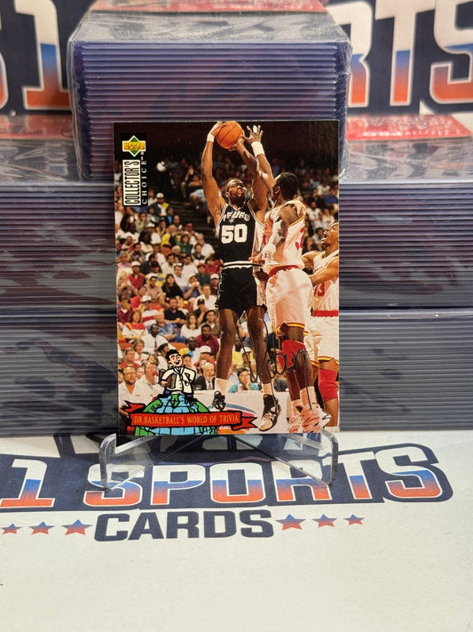 1995 Upper Deck Collector's Choice (Silver Signature, World of Trivia) David Robinson #403