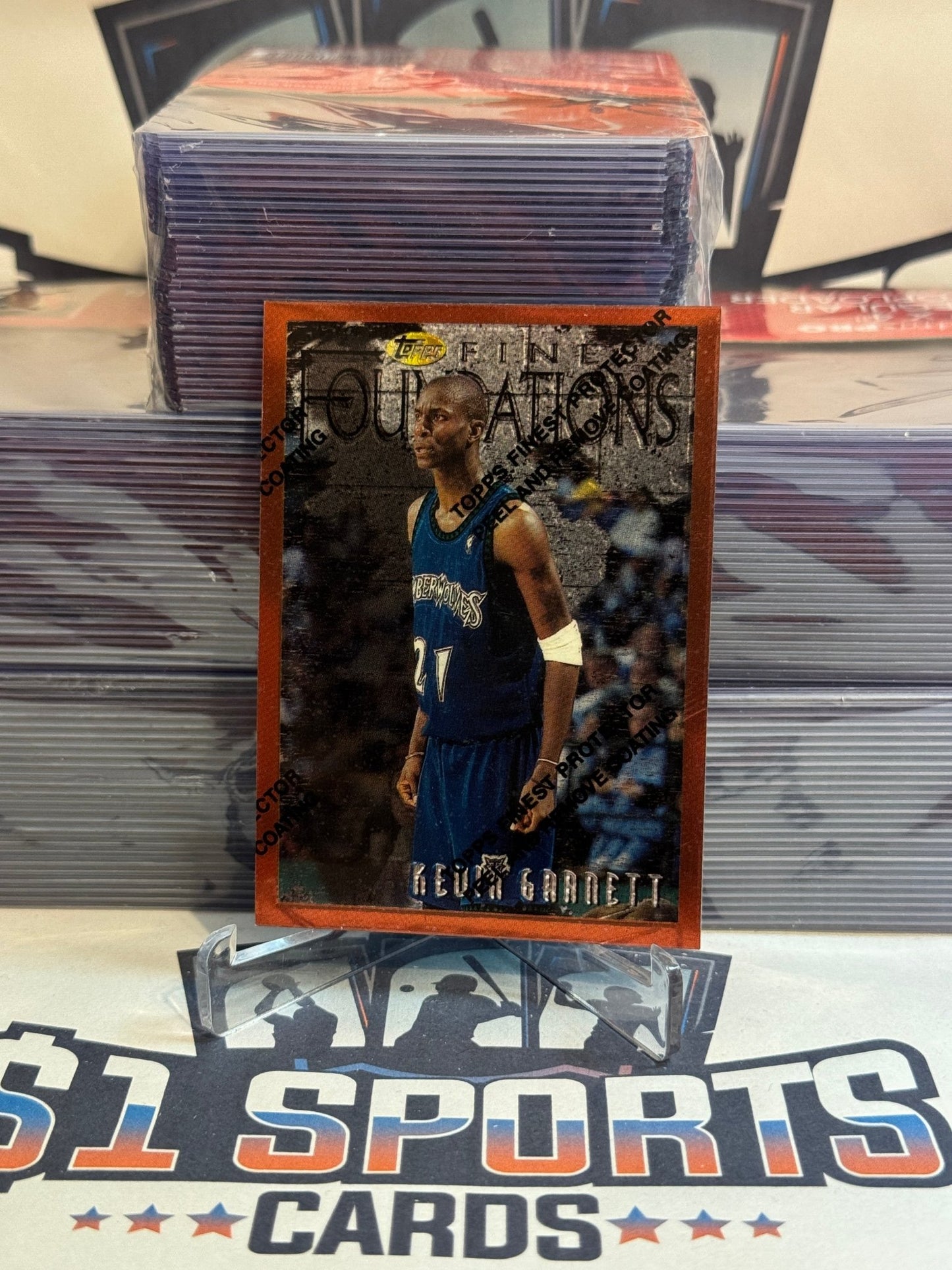 1996 Topps Finest (Foundations) Kevin Garnett #205