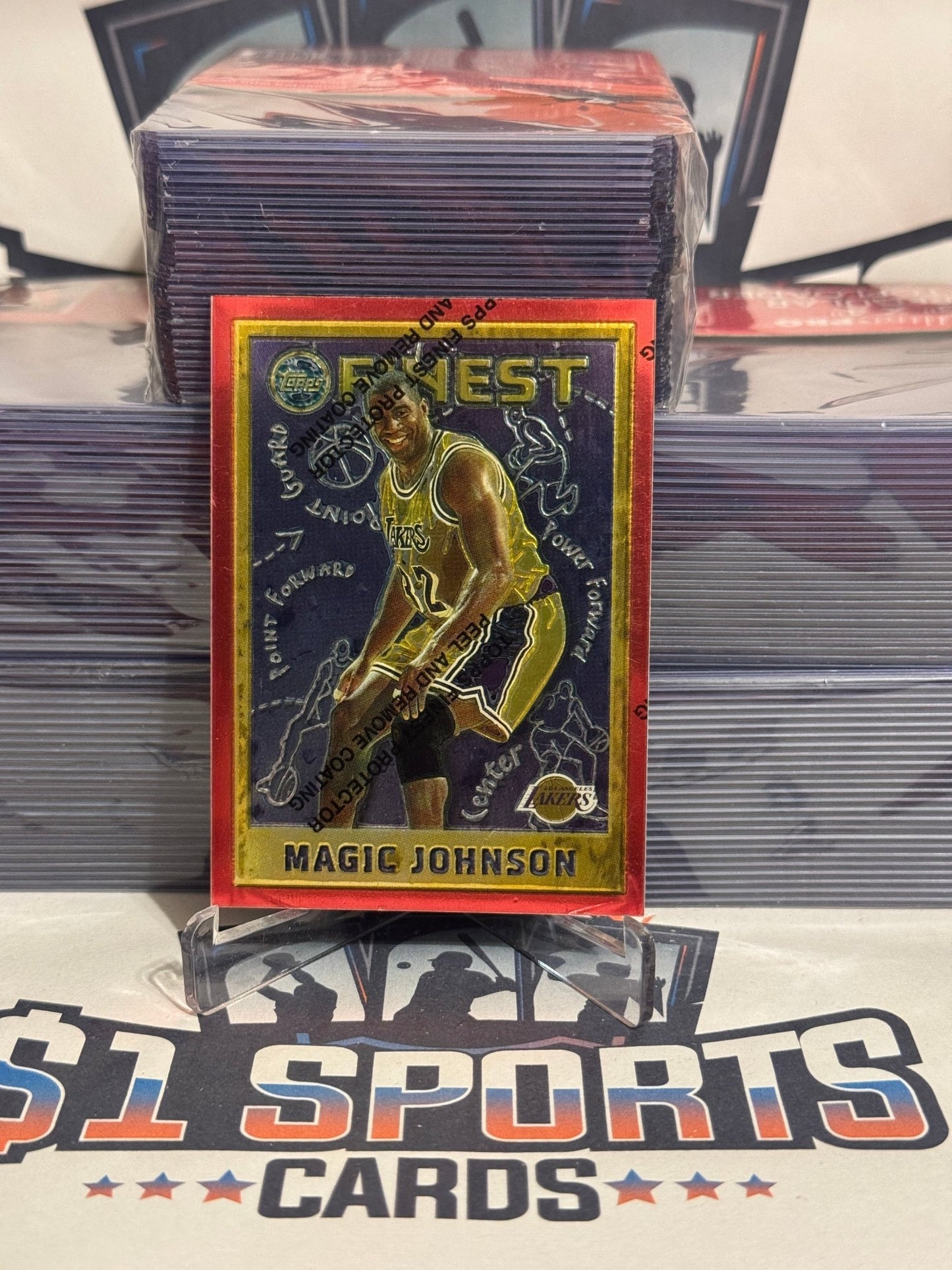 1996 Topps Finest Magic Johnson #252