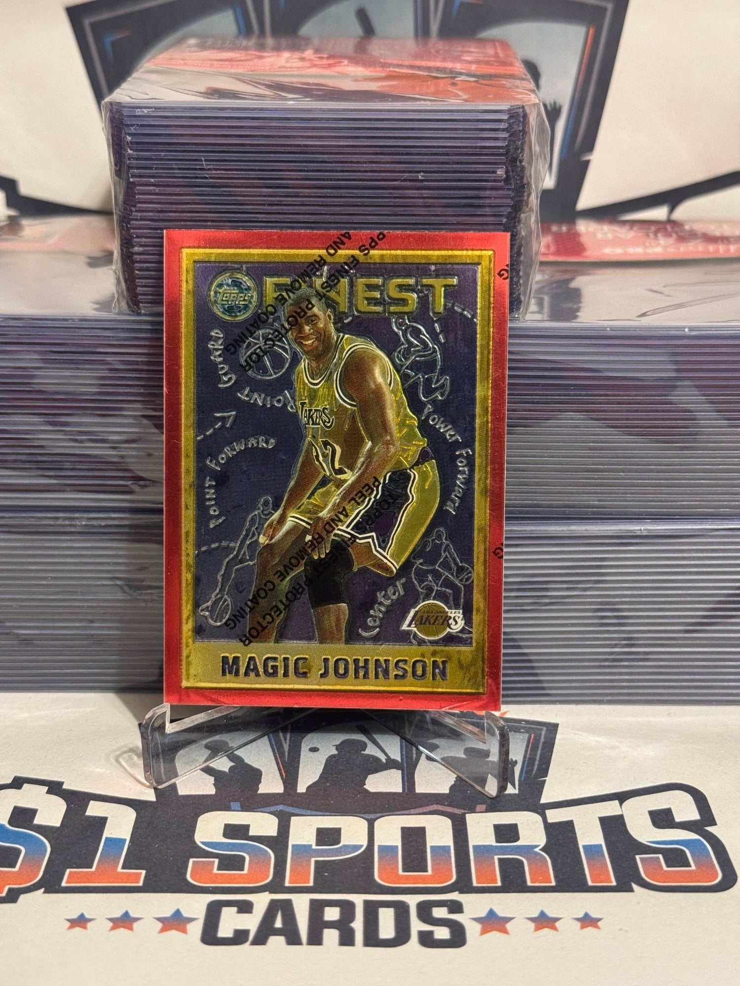 1996 Topps Finest Magic Johnson #252